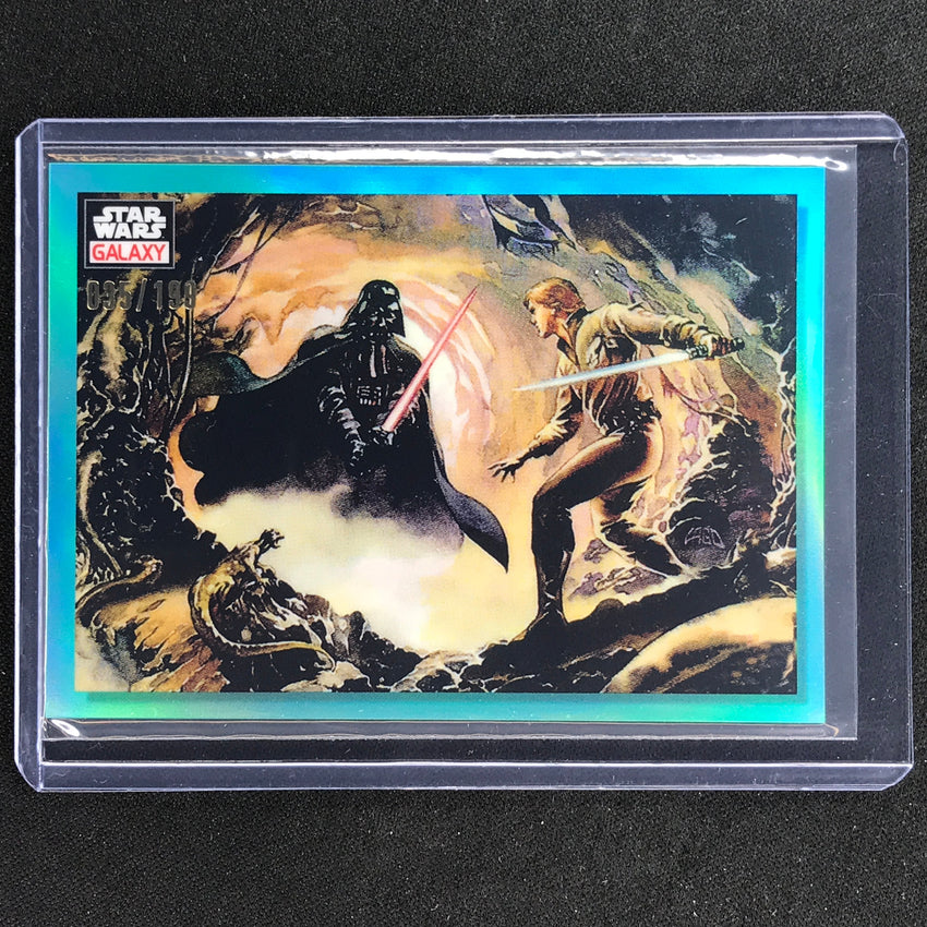 2023 Star Wars Galaxy Chrome Showdown On Dagobah Base Aqua 35/199 No 17