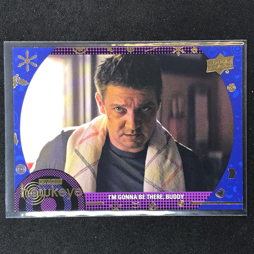 2023 Marvel Hawkeye Im Gonna Be There Buddy Base Blue 115/199 No 47