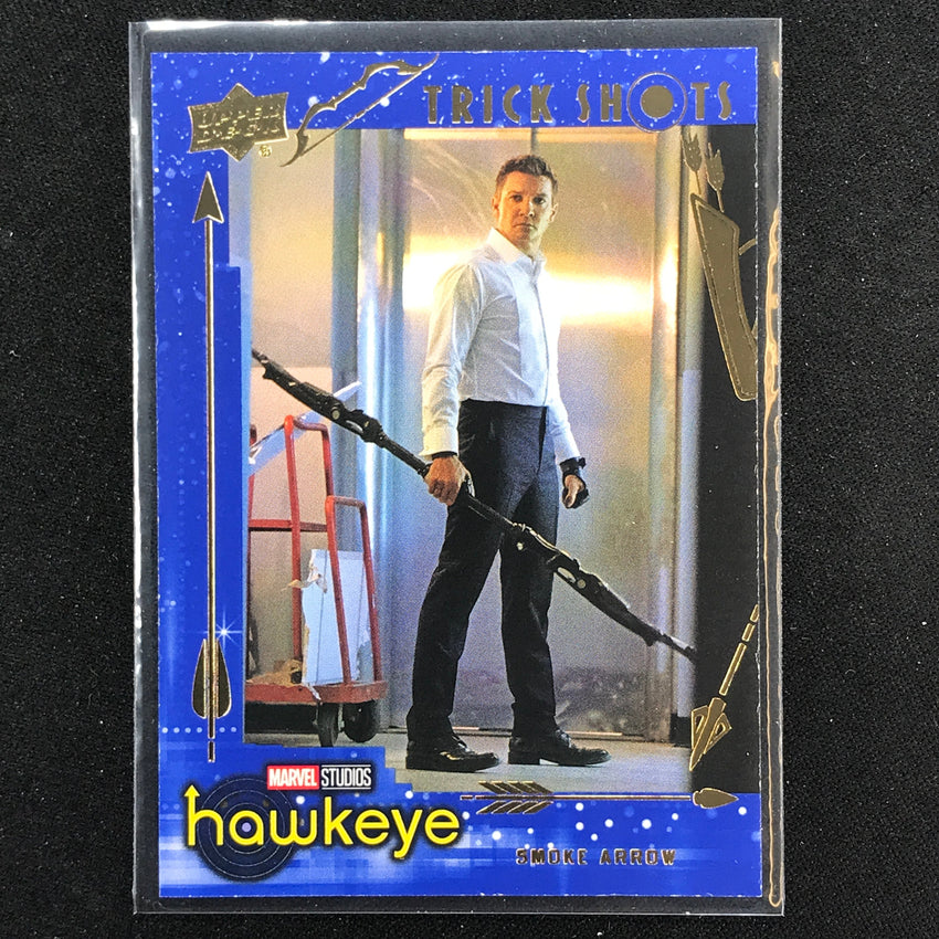 2023 Marvel Hawkeye Smoke Arrow Trick Shots Blue 98/199 No 11