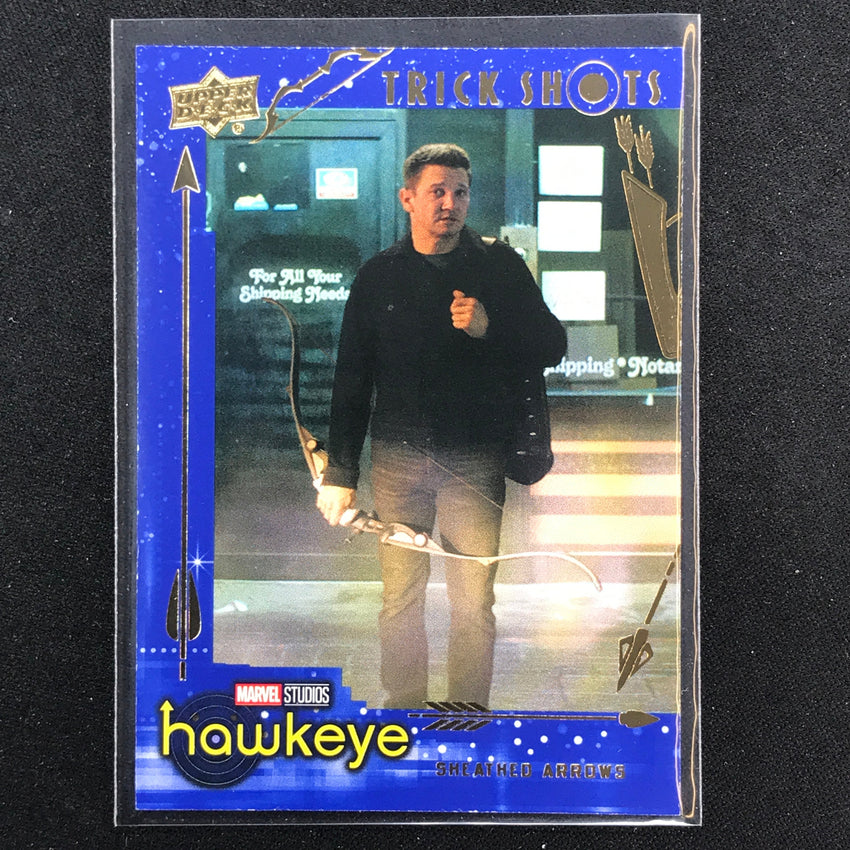 2023 Marvel Hawkeye SHEATHED ARROWS Trick Shots Blue 107/199 #14