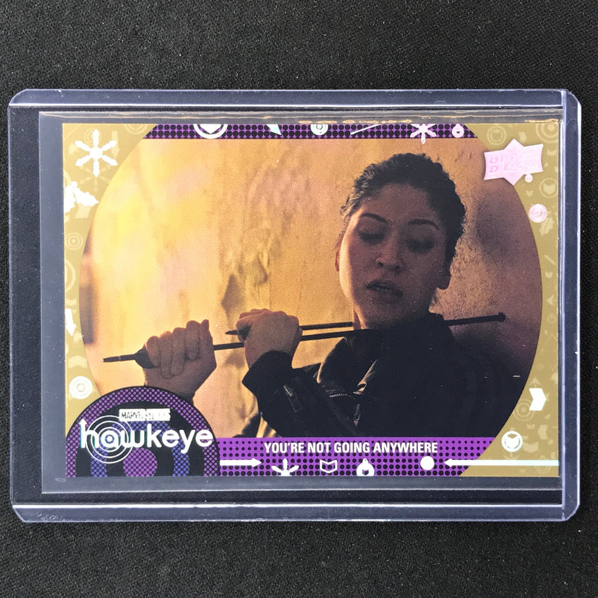 2023 Marvel Hawkeye Youre Not Going Anywhere Base Gold 31/57