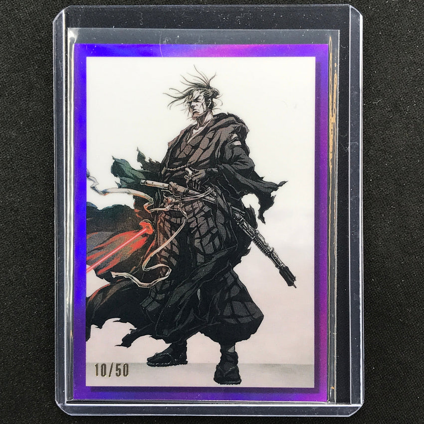 2023 Star Wars Galaxy Chrome Ronin - The Duel Galactic Visions Purple 10/50 No 1