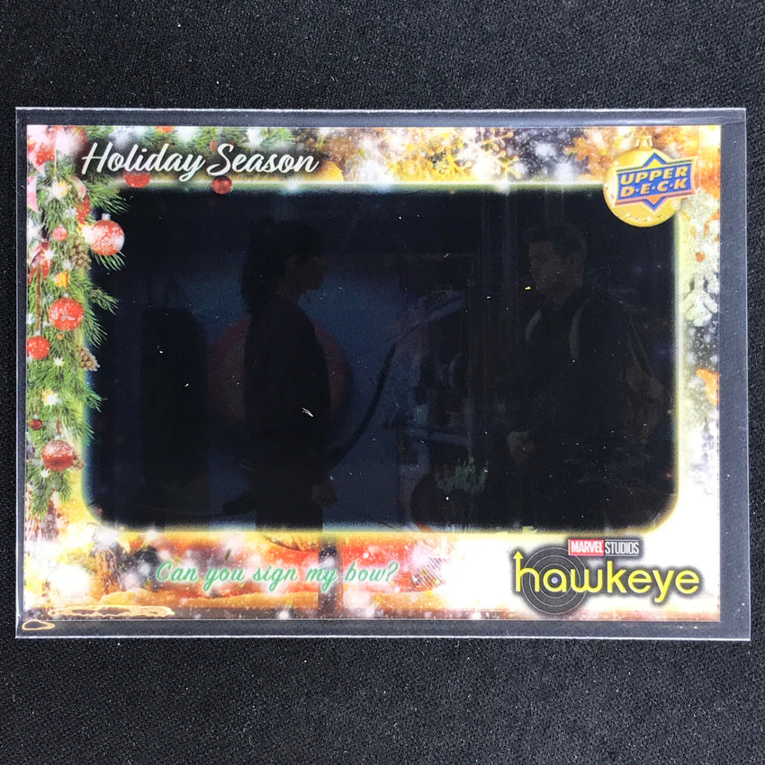 2023 Marvel Hawkeye Can You Sign My Bow Holiday Season Acetate Base No 9