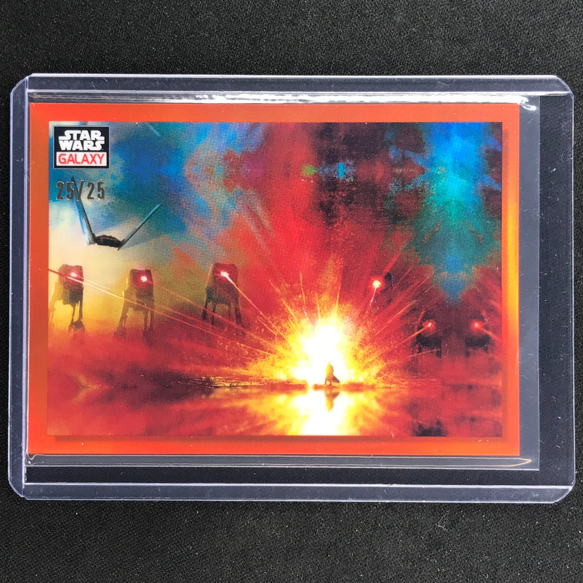 2023 Star Wars Galaxy Chrome Face The Dark Side Base Orange 25/25 No 60