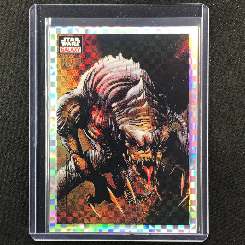 2023 Star Wars Galaxy Chrome Ravenous Rancor Base X-fractor 3/10 No 19