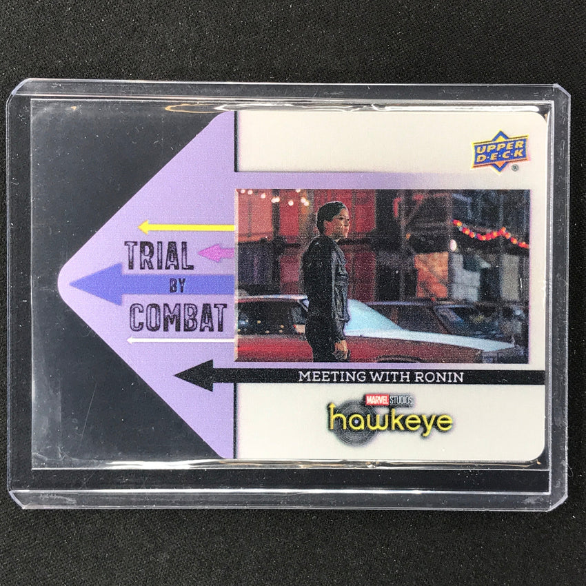 2023 Marvel Hawkeye MEETING WITH RONIN Trial By Combat Metal Die-Cut #4