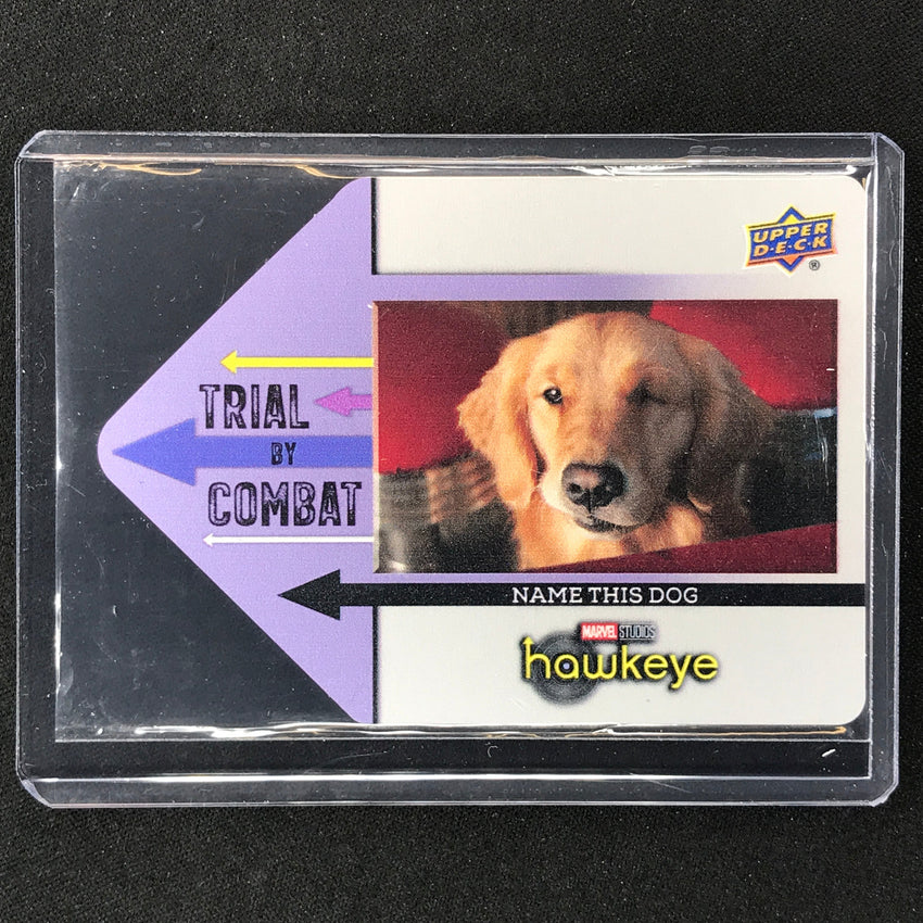 2023 Marvel Hawkeye NAME THIS DOG Trial By Combat Metal Die-Cut #6
