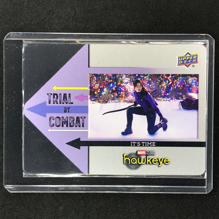 2023 Marvel Hawkeye Its Time Trial By Combat Metal Die-cut No 25