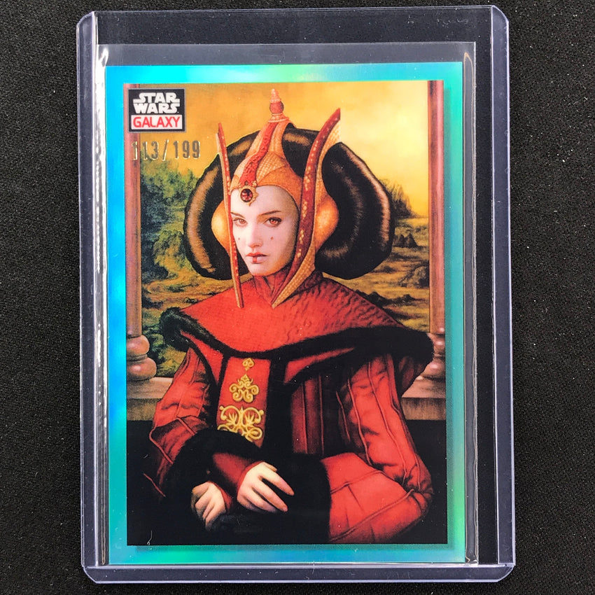2023 Star Wars Galaxy Chrome A Queen In Portrait Base Aqua 113/199 No 50