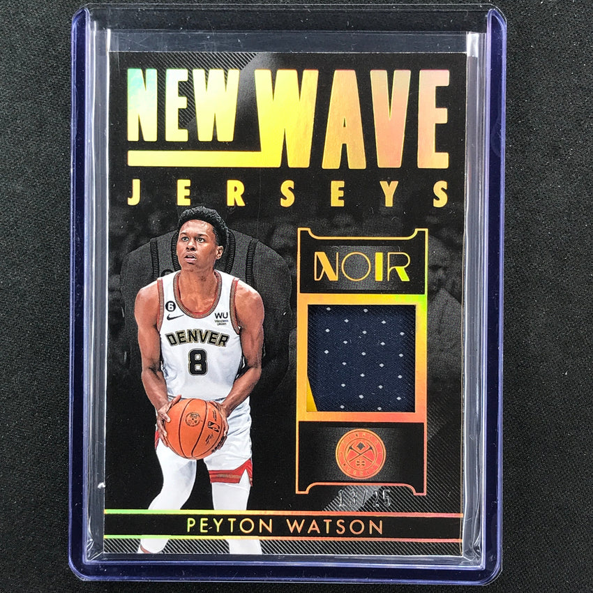 2022-23 Noir Peyton Watson New Wave Jerseys Rookie Patch Prime Holo Gold 13/25
