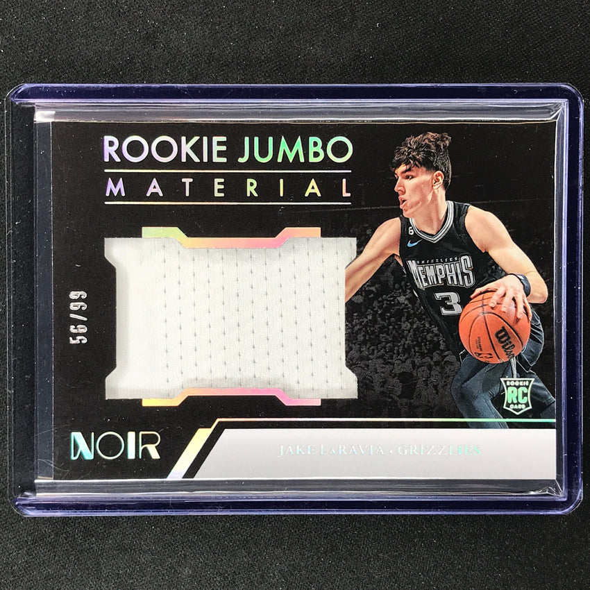 2022-23 Noir Jake Laravia Rookie Jumbo Material Jersey Relic 56/99