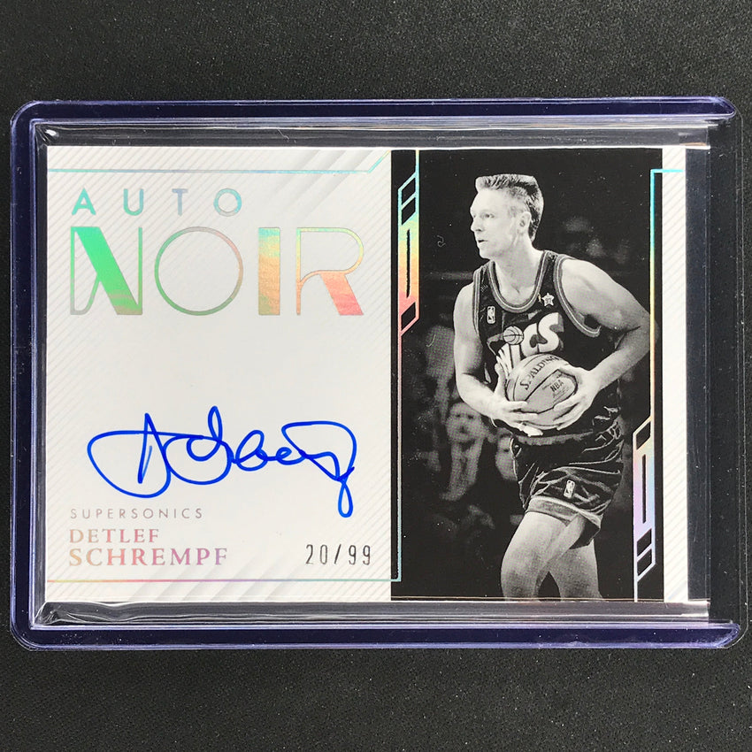 2022-23 Noir Detlef Schrempf Auto Noir Black And White Auto Holo Silver 20/99