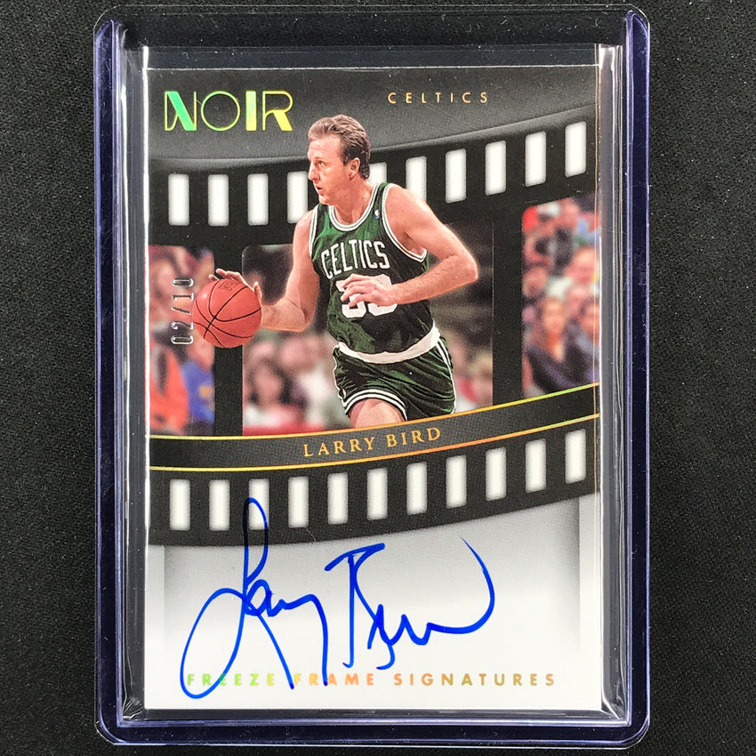 2022-23 Noir Larry Bird Freeze Frame Signatures Auto Holo Gold 2/10