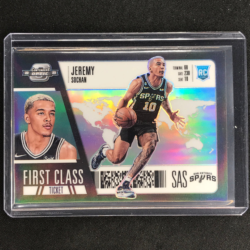 2022-23 Contenders Optic Jeremy Sochan First Class Rookie Silver Prizm No 10