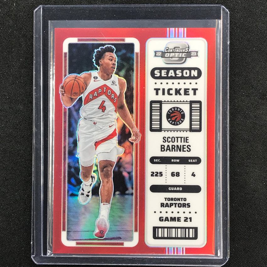 2022-23 Contenders Optic SCOTTIE BARNES Season Ticket Red #17