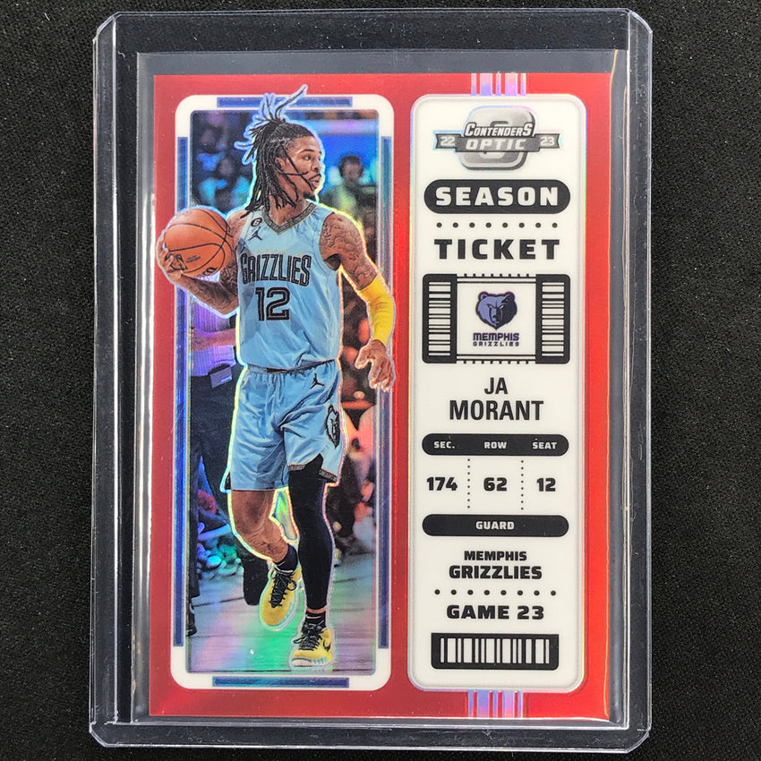2022-23 Contenders Optic JA MORANT Season Ticket Red #55