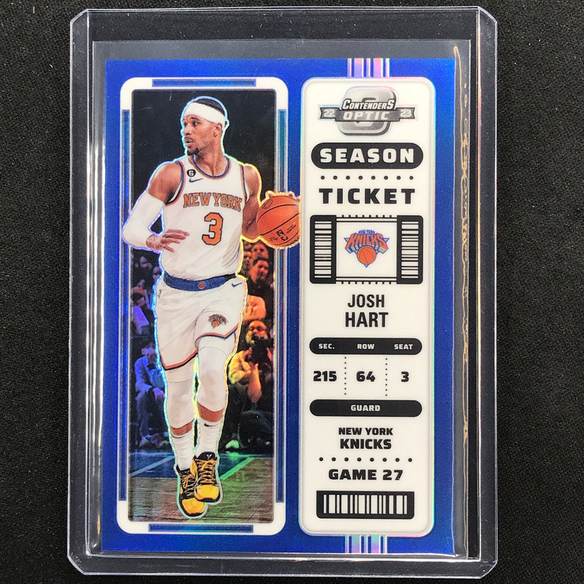 2022-23 Contenders Optic Josh Hart Season Ticket Blue 10/99