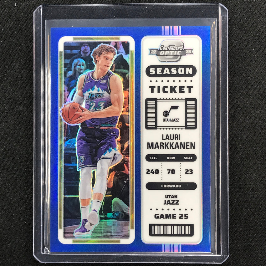 2022-23 Contenders Optic Lauri Markkanen Season Ticket Blue 51/99