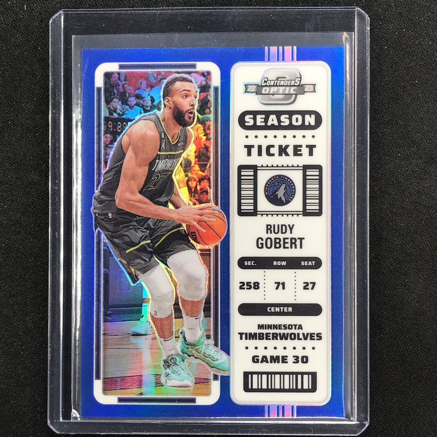 2022-23 Contenders Optic Rudy Gobert Season Ticket Blue 40/99