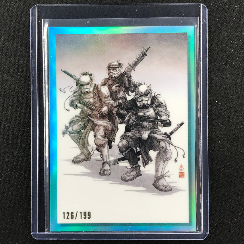 2023 Star Wars Galaxy Chrome Stormtroopers Galactic Visions Aqua 126/199 No 10