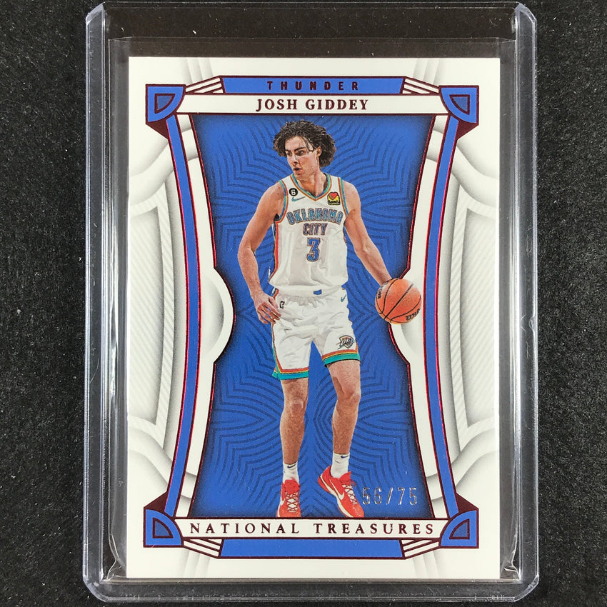2022-23 National Treasures Josh Giddey Base Red 56/75