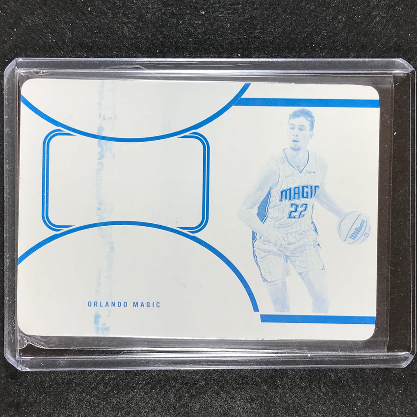 2022-23 National Treasures Franz Wagner Patch Auto Printing Plate Cyan 1/1