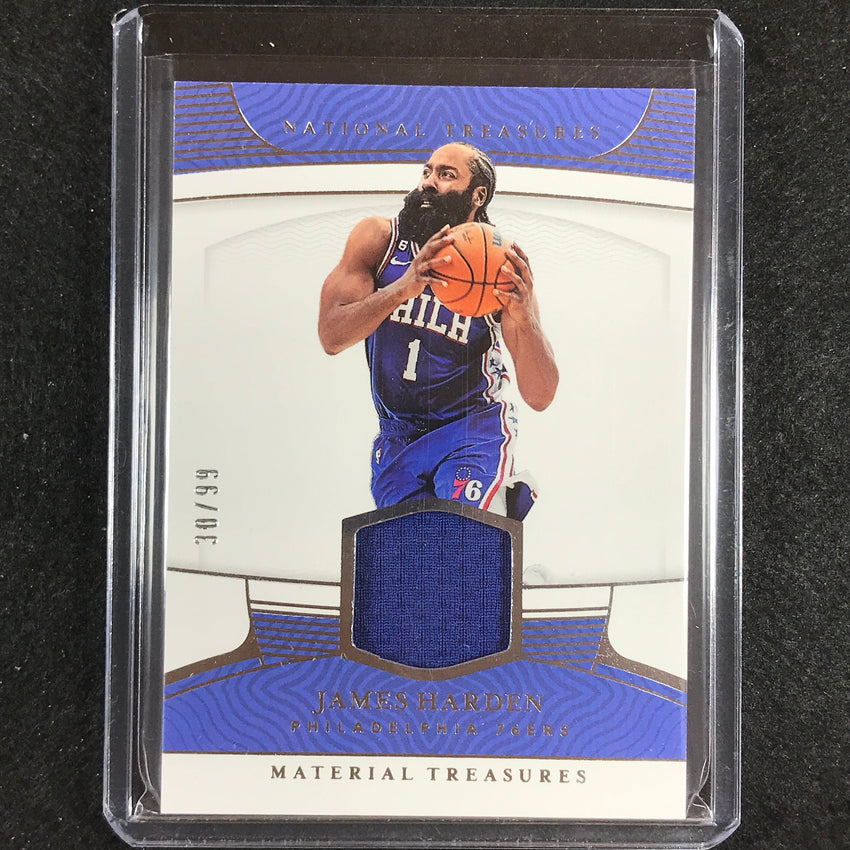 2022-23 National Treasures James Harden Material Treasures Jersey 30/99