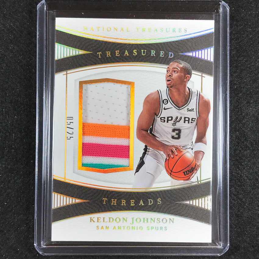 2022-23 National Treasures Keldon Johnson Treaured Threads Patch Prime 5/25