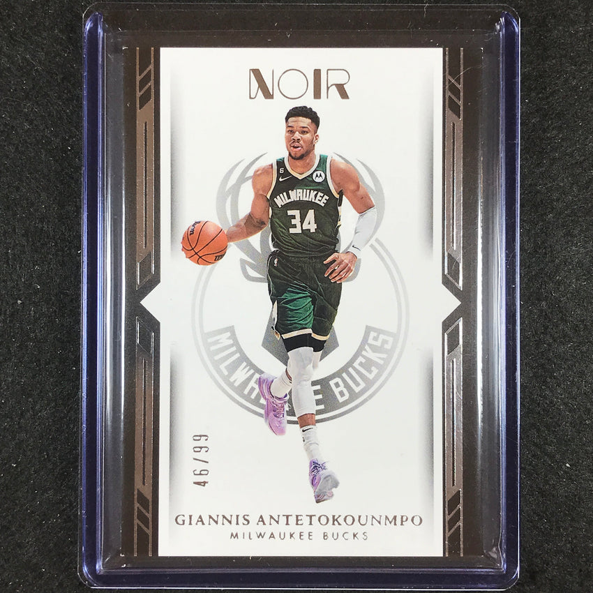 2022-23 Noir Giannis Antetokounmpo Base Icon Edition 46/99