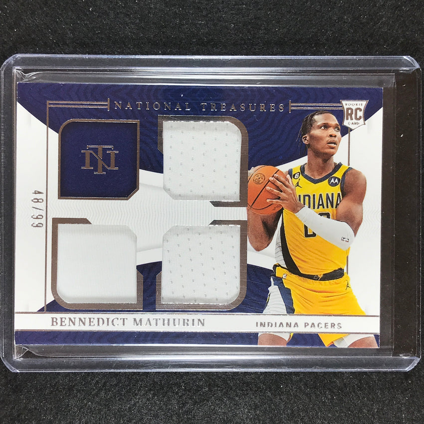 2022-23 National Treasures Bennedict Mathurin Rookie Triple Jersey 48/99