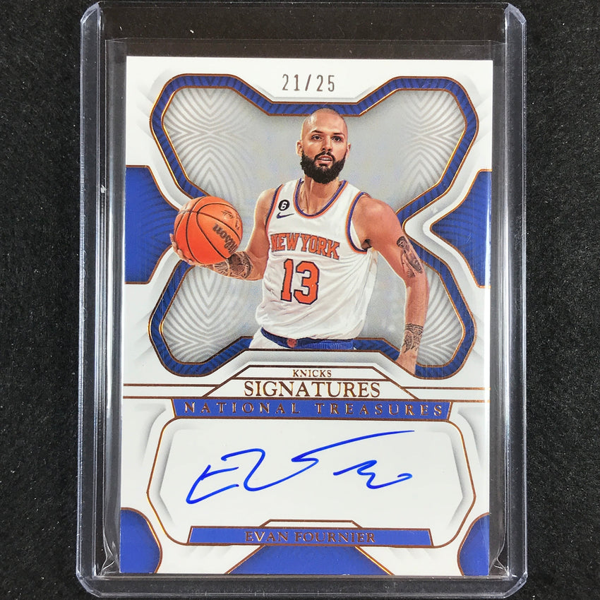 2022-23 National Treasures EVAN FOURNIER Signatures Auto Bronze 21/25