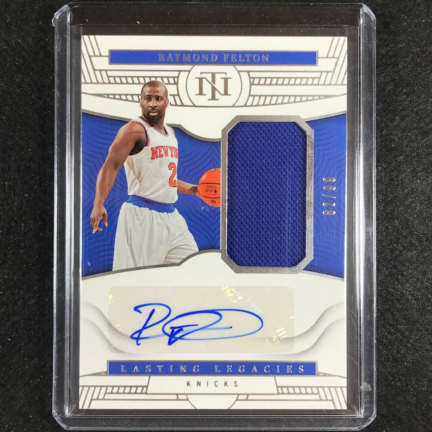 2022 23 National Treasures RAYMOND FELTON Lasting Legacies Jersey