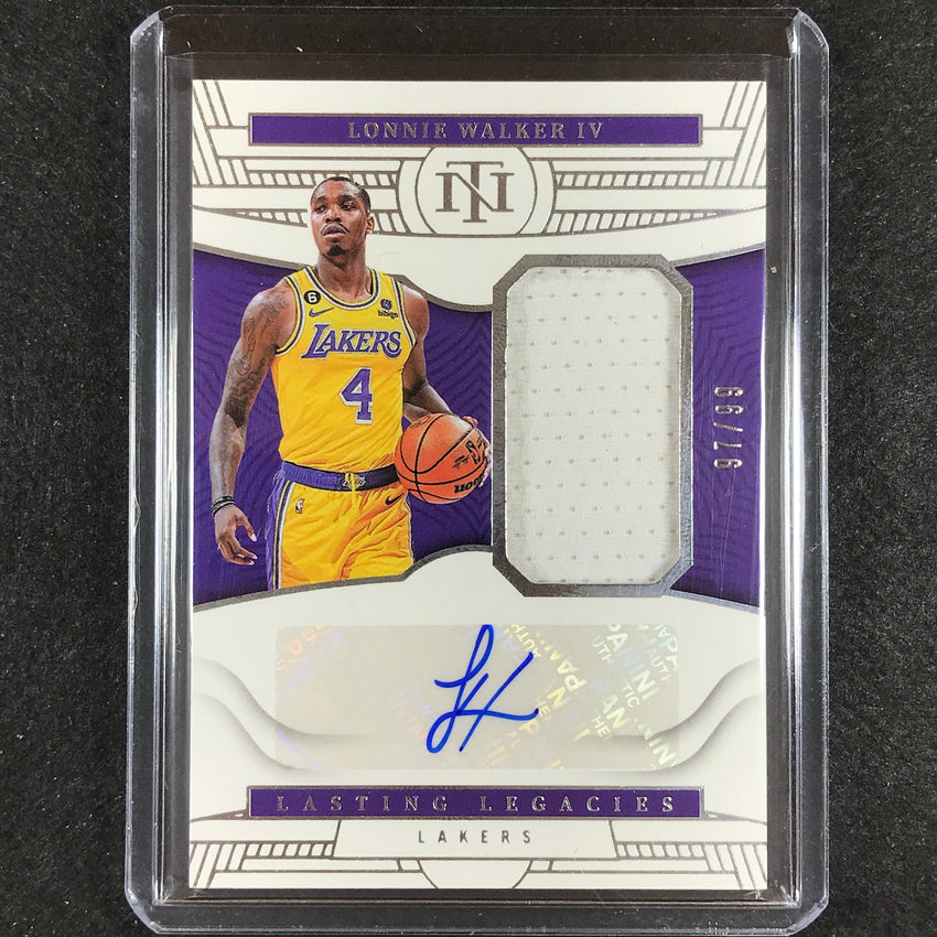 2022-23 National Treasures Lonnie Walker Iv Lasting Legacies Jersey Auto 97/99