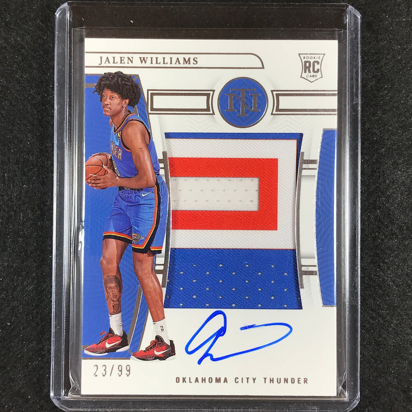 2022-23 National Treasures Jalen Williams Rookie Patch Auto 23/99