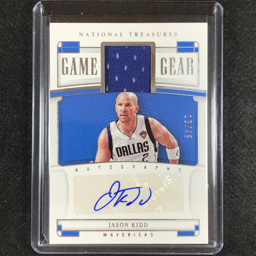 2022-23 National Treasures Jason Kidd Game Gear Jersey Auto 13/49