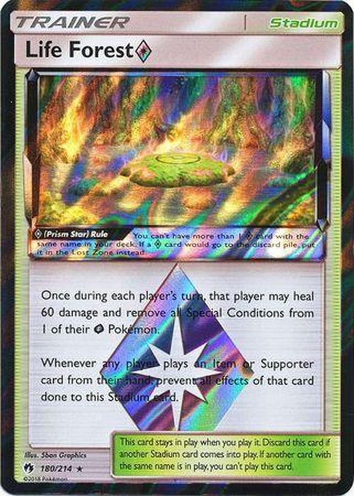Life Forest Prism Star - 180/214 - Holo Rare - Lost Thunder-Cherry Collectables