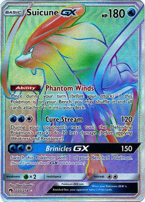 Suicune GX - 220/214 - Hyper Rare - Lost Thunder-Cherry Collectables