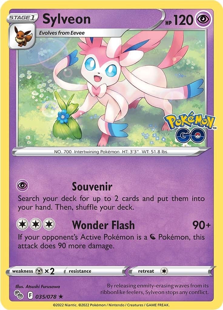 Sylveon - 035/078 - Holo Rare Pokemon Go Cherry Collectables Sylveon - 035/078 - Holo Rare Pokemon Go Cherry Collectables