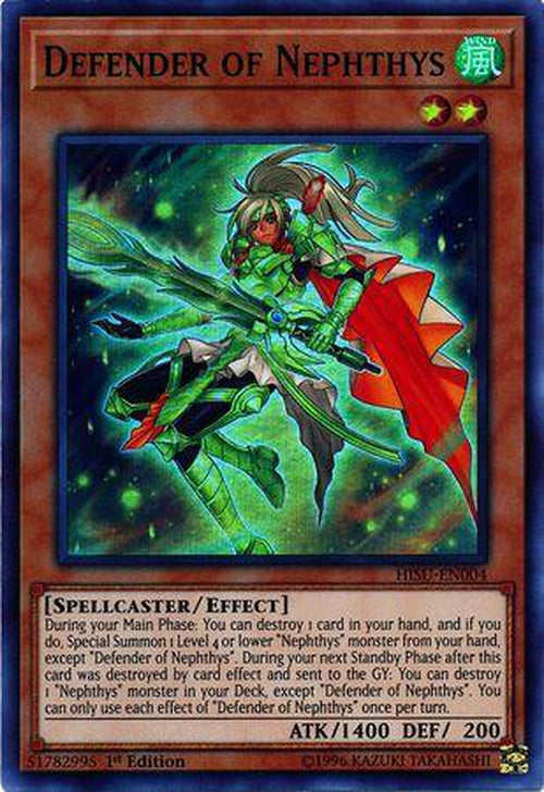 Defender of Nephthys - HISU-EN004 - Super Rare 1st Edition-Cherry Collectables