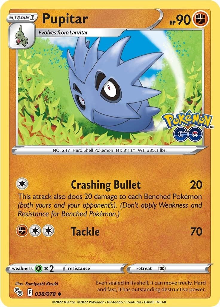 Pupitar - 038/078 - Uncommon Pokemon Go