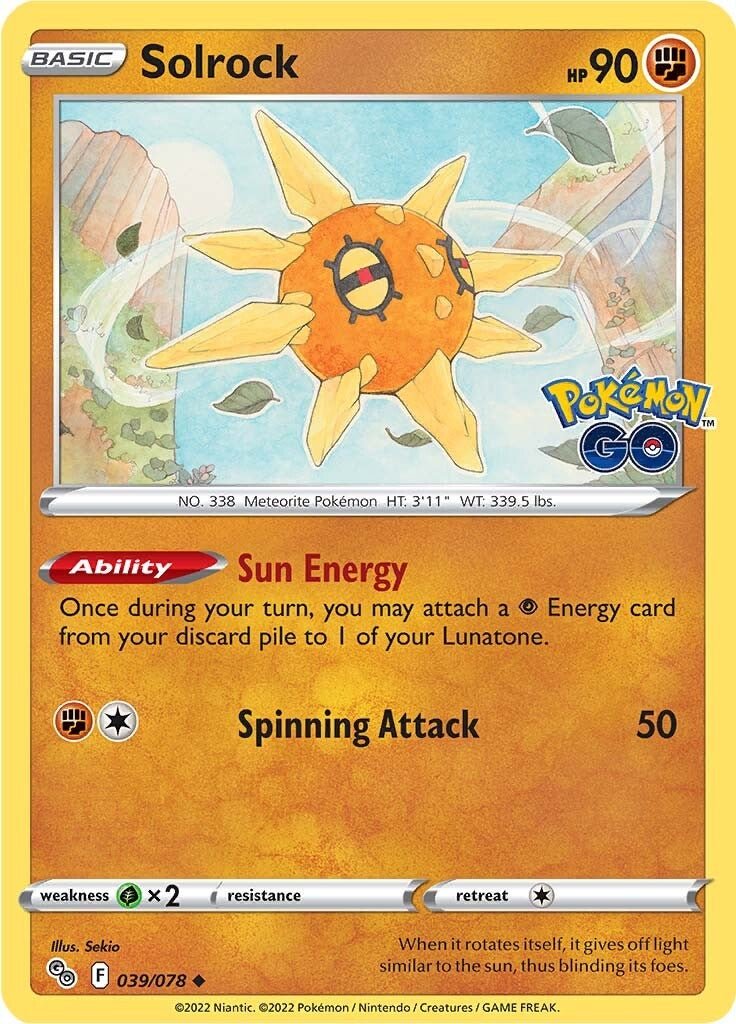 Solrock - 039/078 - Uncommon Pokemon Go