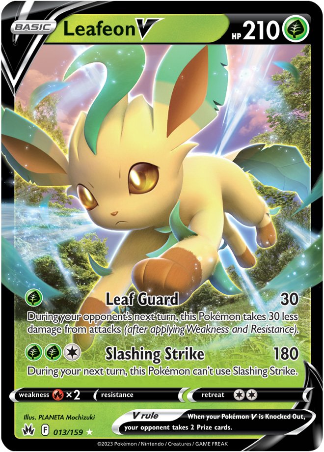 Leafeon V - 013/159 - Ultra Rare Crown Zenith