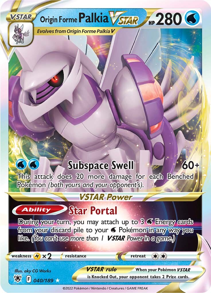 Origin Forme Palkia VSTAR - 040/189 - Ultra Rare Astral Radiance