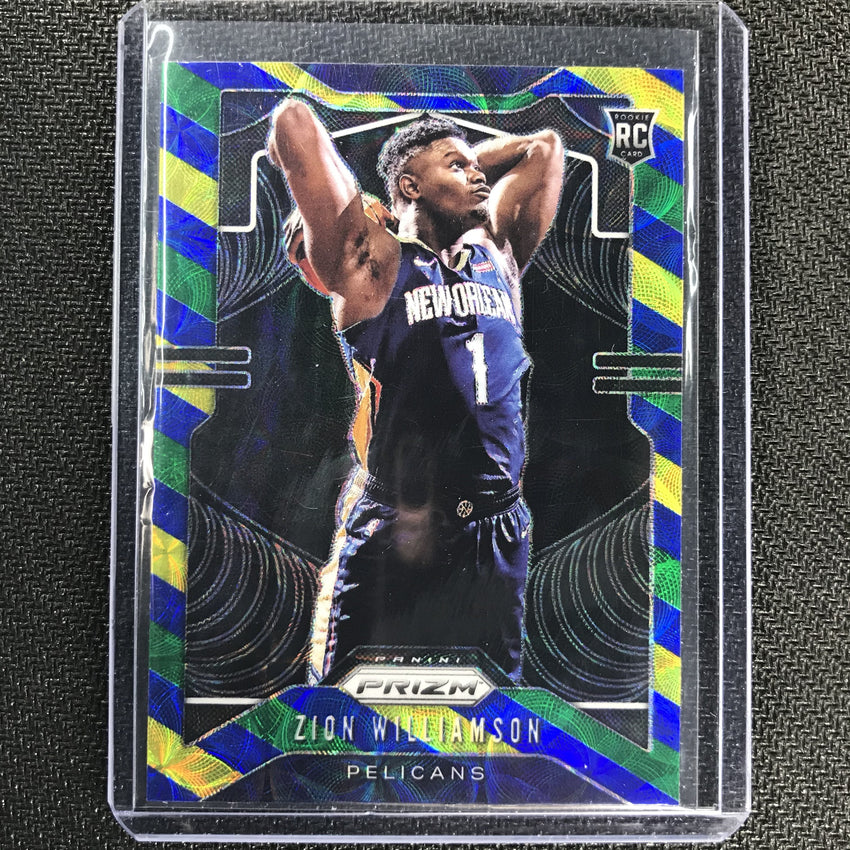 2019-20 Prizm ZION WILLIAMSON Blue Yellow Green Rookie Prizm # 248-Cherry Collectables