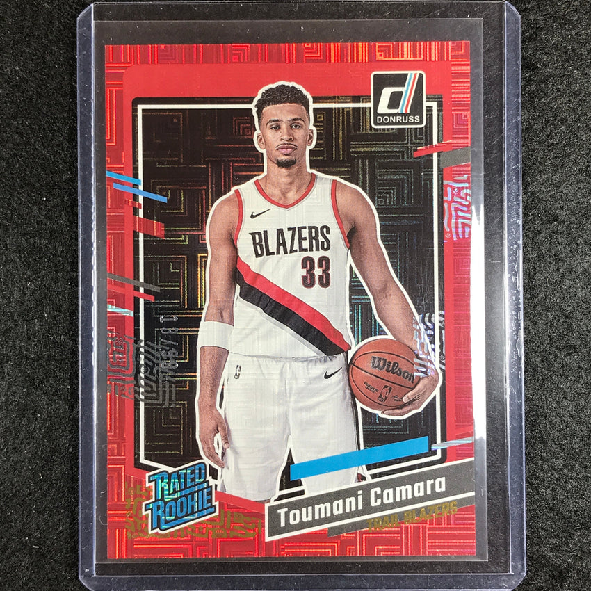 2023-24 Donruss Toumani Camara Rated Rookie Choice Red 13/99