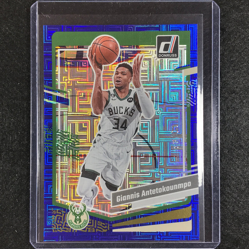 2023-24 Donruss Giannis Antetokounmpo Choice Blue 10/49
