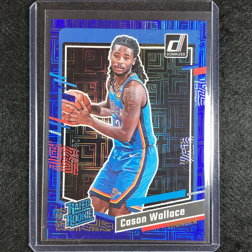 2023-24 Donruss Cason Wallace Rated Rookie Choice Blue 28/49