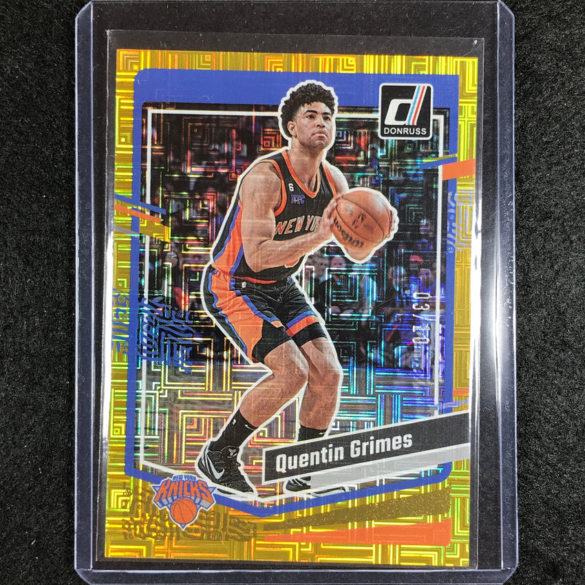 2023-24 Donruss Quentin Grimes Choice Gold 3/10