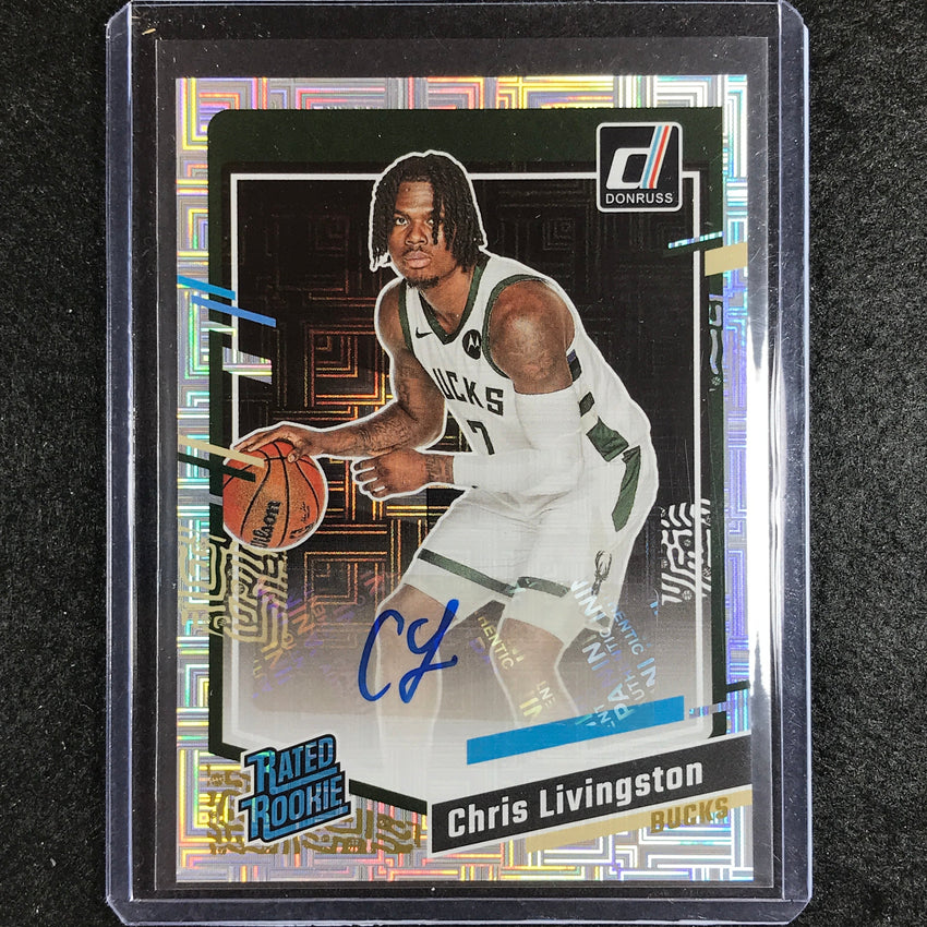 2023-24 Donruss Chris Livingston Rated Rookie Choice Auto #261