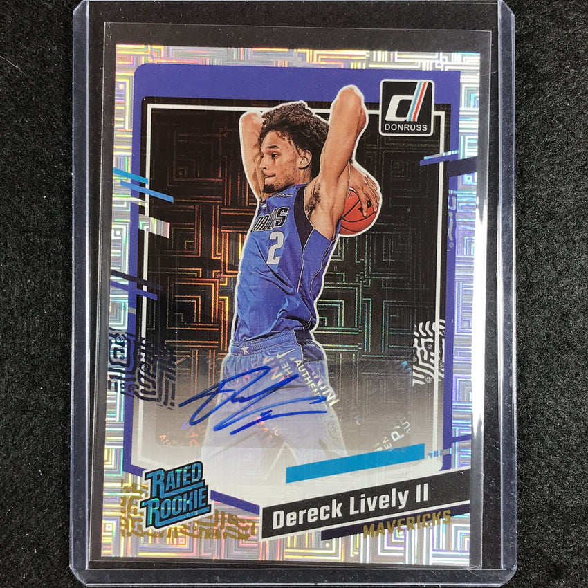 2023-24 Donruss Dereck Lively Ii Rated Rookie Choice Auto No 281 